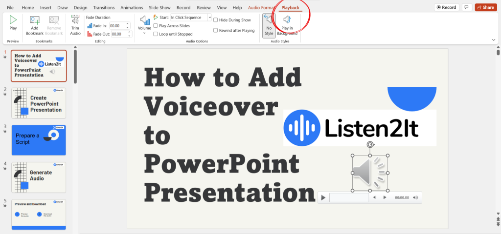 ai voice over for powerpoint presentation